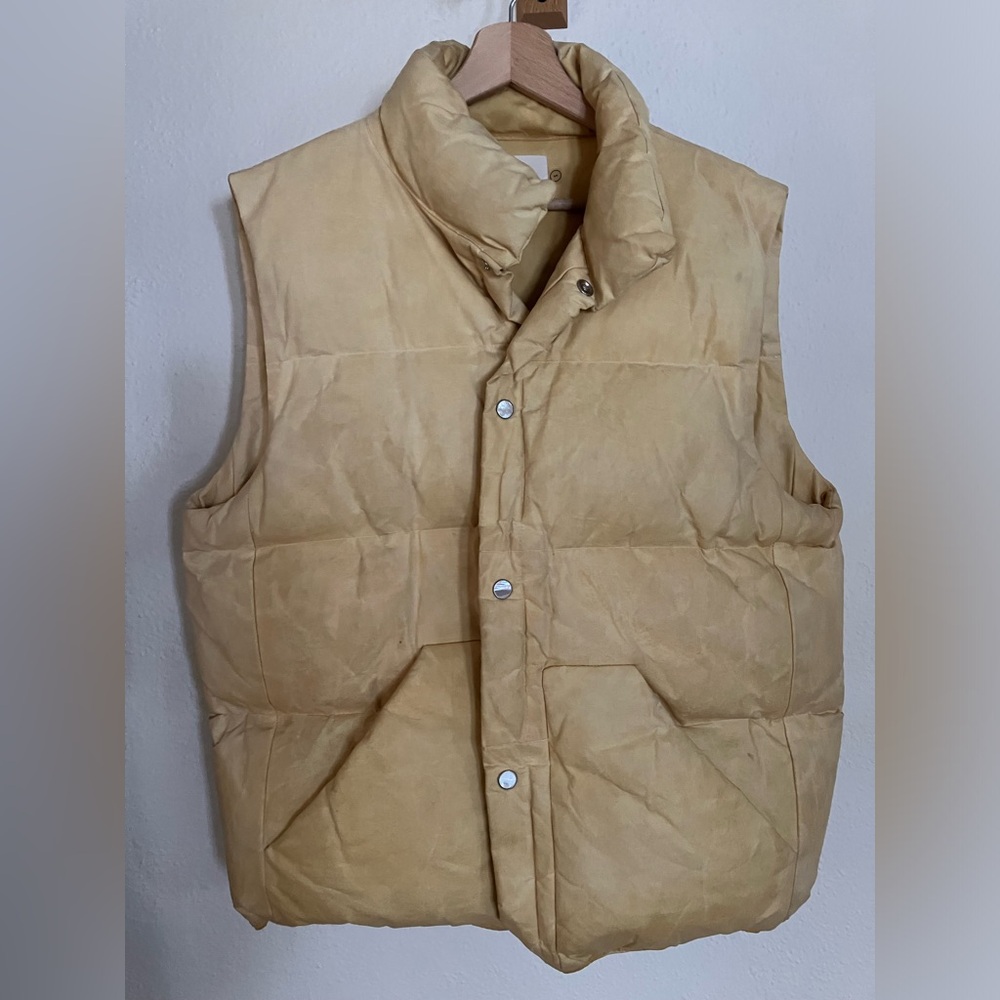 OlderBrother Waxed Puff Vest - Natural